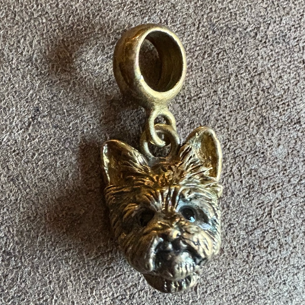 Yorkie sterling gold was Italian charm